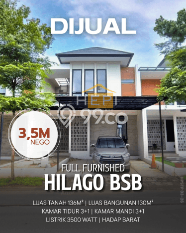 Dijual Rumah Mewah Megah Dengan View Eksklusif di BSB City, Semarang Dijual Rumah Mewah Megah Dengan View Eksklusif di BSB City, Semarang
