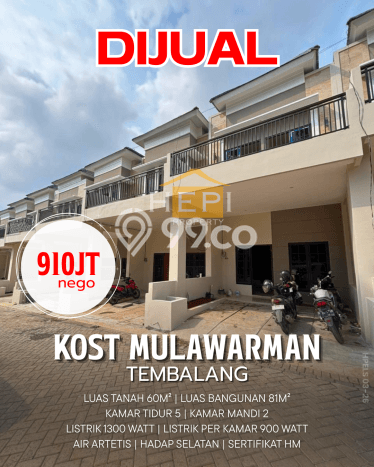 Dijual Kost di Kawasan Tembalang, Semarang, Spesifikasi 5 KT, 2 KM, 81m2 Dijual Kost di Kawasan Tembalang, Semarang, Spesifikasi 5 KT, 2 KM, 81m2