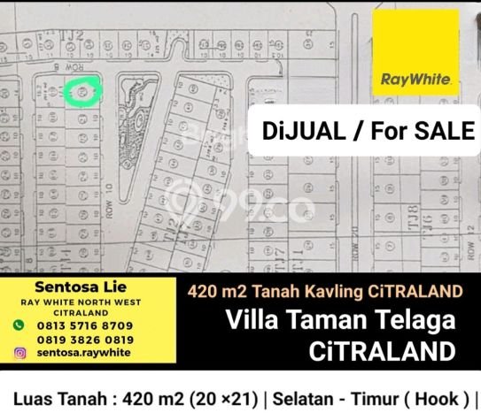 Tanah Investasi Dijual di Surabaya Punya Luas 420m2 Tanah Investasi Dijual di Surabaya Punya Luas 420m2