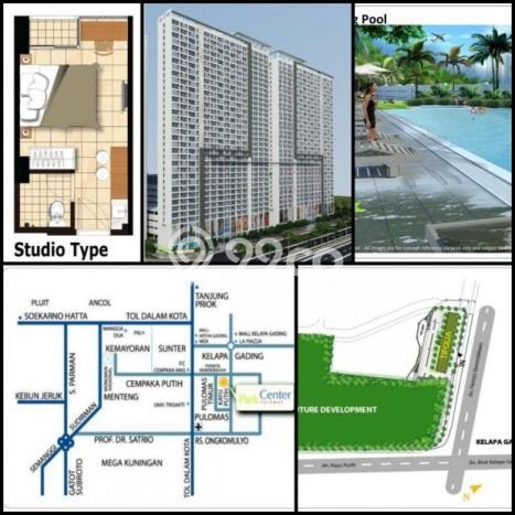 Apartemen Disewa Murah 2 KT / 1 KM di Kelapa Gading, Jakarta Utara Apartemen Disewa Murah 2 KT / 1 KM di Kelapa Gading, Jakarta Utara