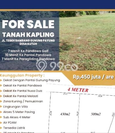 Tanah Investasi Dijual di Badung Punya Luas 500m2 Tanah Investasi Dijual di Badung Punya Luas 500m2