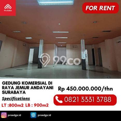 Disewakan Komersial di Pusat Kota Surabaya Ramai Strategis Disewakan Komersial di Pusat Kota Surabaya Ramai Strategis