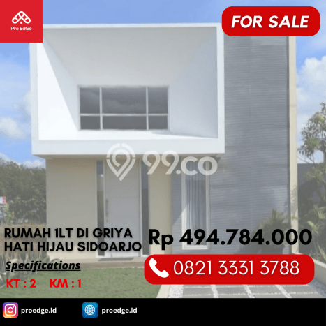 Hunian Murah Dijual di Candi, Sidoarjo Harga Rp 494 Juta Hunian Murah Dijual di Candi, Sidoarjo Harga Rp 494 Juta