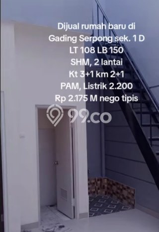 Hunian Nyaman Asri 3 KT Siap Pakai di Sektor 1D-Gading Serpong Tangerang Hunian Nyaman Asri 3 KT Siap Pakai di Sektor 1D-Gading Serpong Tangerang