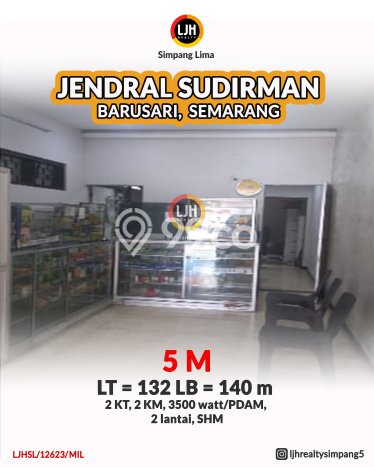 FOR SALE! Ruko di Semarang Barat Semarang, LT 132m2, LB 140m2 FOR SALE! Ruko di Semarang Barat Semarang, LT 132m2, LB 140m2