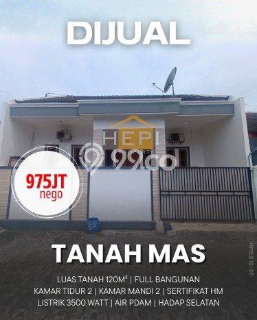 Rumah Minimalis 2 Kamar LT 120m2 di Tanah Mas Rumah Minimalis 2 Kamar LT 120m2 di Tanah Mas