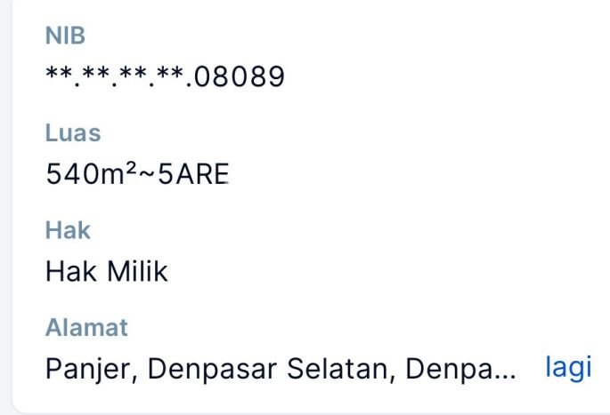 Dijual Tanah Lokasi Renon, Denpasar Seluas 540m2 Dijual Tanah Lokasi Renon, Denpasar Seluas 540m2