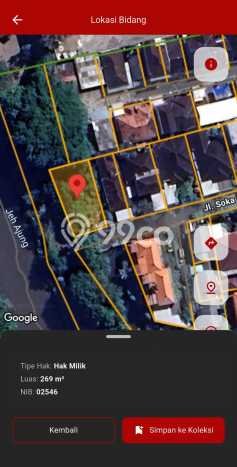 Tanah Dijual di Denpasar Seluas 269m2 Strategis Tanah Dijual di Denpasar Seluas 269m2 Strategis