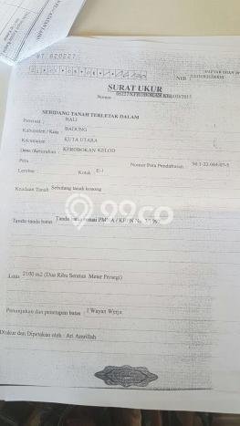 Tanah Dijual di Badung Seluas 2100m2 Strategis Tanah Dijual di Badung Seluas 2100m2 Strategis