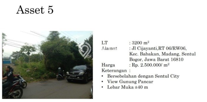 Untuk Dijual Tanah 3200m2 di Sentul, Bogor Untuk Dijual Tanah 3200m2 di Sentul, Bogor