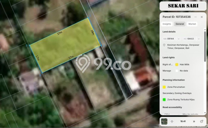 Lahan Strategis di Denpasar Timur Dijual dengan Luas 644m2 Lahan Strategis di Denpasar Timur Dijual dengan Luas 644m2