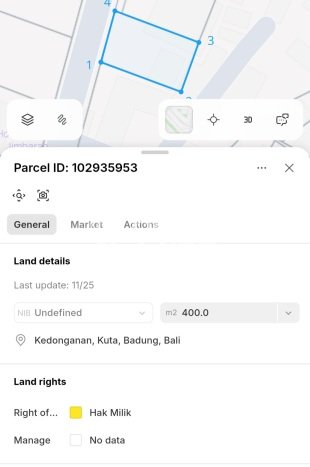 Tanah Dijual Area Strategis di Jimbaran Badung 400m2 Tanah Dijual Area Strategis di Jimbaran Badung 400m2