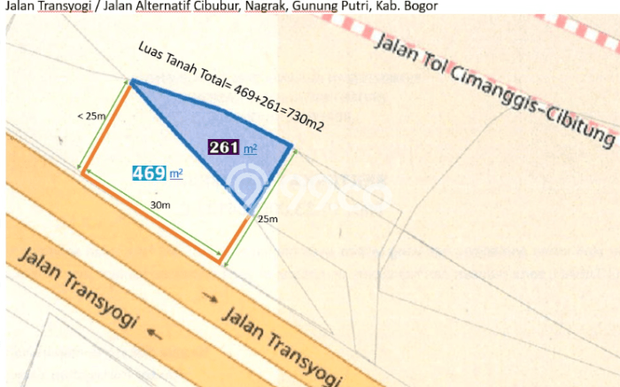 Tanah Dijual Area Strategis di Depok II Depok 730m2 Tanah Dijual Area Strategis di Depok II Depok 730m2