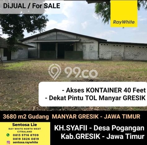 Gudang Lokasi Strategis Kawasan Manyar, Luas 1200m2m², Jalan Utama Gudang Lokasi Strategis Kawasan Manyar, Luas 1200m2m², Jalan Utama
