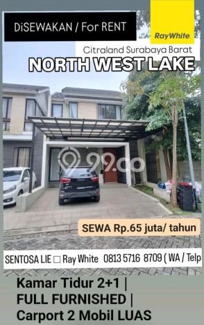 Disewakan Rumah Harga Terjangkau di Citraland Surabaya Punya 2 KT Disewakan Rumah Harga Terjangkau di Citraland Surabaya Punya 2 KT