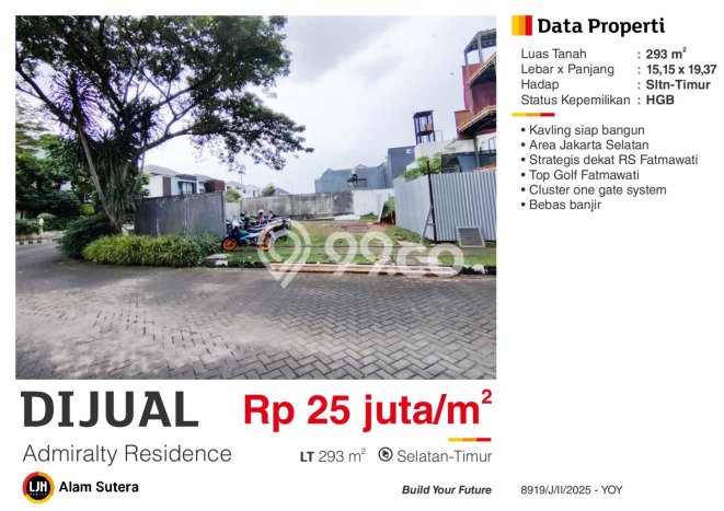 Tanah Dijual Area Strategis di Pondok Labu Jakarta Selatan 293m2 Tanah Dijual Area Strategis di Pondok Labu Jakarta Selatan 293m2