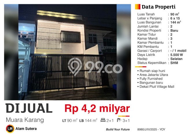 Jual Rumah Mewah Megah Dengan View Cantik di Muara Karang, Jakarta Utara Jual Rumah Mewah Megah Dengan View Cantik di Muara Karang, Jakarta Utara