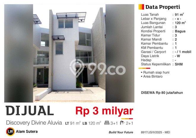 Dijual Rumah Luas Elegan Dengan View Eksklusif di Bintaro, Tangerang Selatan Dijual Rumah Luas Elegan Dengan View Eksklusif di Bintaro, Tangerang Selatan