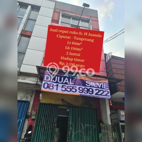 Unit Ruko Dijual di Ciputat Tangerang Selatan 180m2 Unit Ruko Dijual di Ciputat Tangerang Selatan 180m2