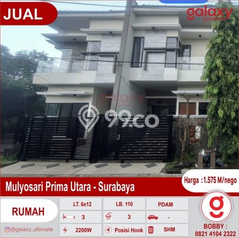 Rumah Strategis Minimalis Lb 140m2 di Mulyorejo, Surabaya Rumah Strategis Minimalis Lb 140m2 di Mulyorejo, Surabaya