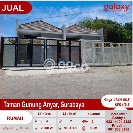 Rumah Minimalis 3 Kamar LT 100m2 di Gununganyar Rumah Minimalis 3 Kamar LT 100m2 di Gununganyar