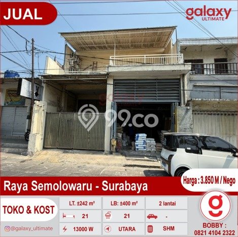 Dijual Kost Strategis di Rungkut, Surabaya 21 KT, 21 KM, Luas Bangunan 400m2 Dijual Kost Strategis di Rungkut, Surabaya 21 KT, 21 KM, Luas Bangunan 400m2