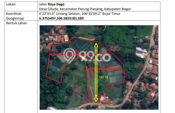 Lahan Kosong Dijual di Bogor dengan Area 18000m2 Lahan Kosong Dijual di Bogor dengan Area 18000m2
