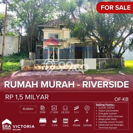 For Sale Hunian Rumah Terawat 4 KT di Malang Kota, Malang For Sale Hunian Rumah Terawat 4 KT di Malang Kota, Malang