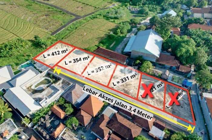 Tanah Investasi Dijual di Badung Punya Luas 352m2 Tanah Investasi Dijual di Badung Punya Luas 352m2