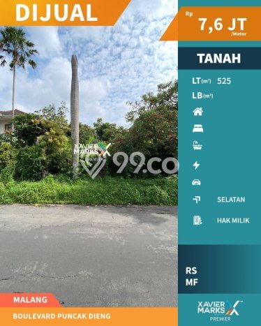 Kavling Tanah Dijual di Dau, Malang, Luas 525m2 Area Strategis Kavling Tanah Dijual di Dau, Malang, Luas 525m2 Area Strategis