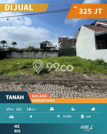 Lahan untuk Dijual di Pakis Malang Luas 103m2 Lahan untuk Dijual di Pakis Malang Luas 103m2