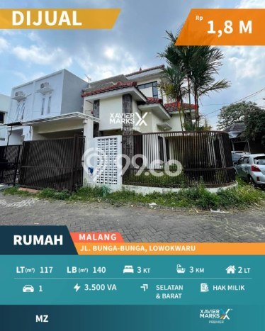 Rumah Strategis Minimalis Lb 140m2 di Lowokwaru, Malang Rumah Strategis Minimalis Lb 140m2 di Lowokwaru, Malang