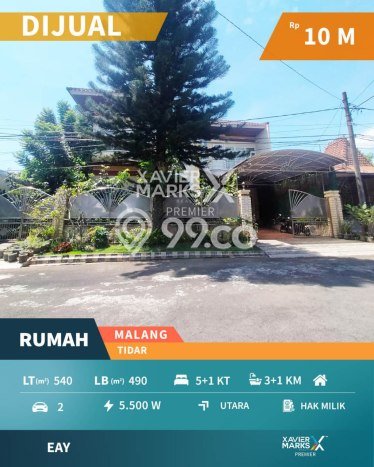 Jual Rumah Luas Elegan Dengan View Eksklusif di Tidar, Malang Jual Rumah Luas Elegan Dengan View Eksklusif di Tidar, Malang