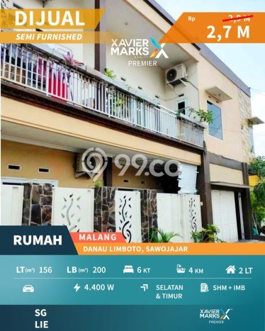 Hunian Elit LB 200m2 Siap Pakai Desain Elegan di Sawojajar, Malang Hunian Elit LB 200m2 Siap Pakai Desain Elegan di Sawojajar, Malang