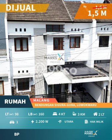 Rumah Minimalis 4 KT di Malang Kota Malang Unfurnished Rumah Minimalis 4 KT di Malang Kota Malang Unfurnished