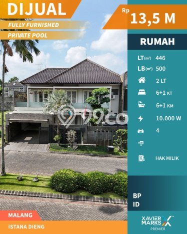 Hunian Mewah LB 500m2 Siap Huni Desain Elegan di Dieng Tidar, Malang Hunian Mewah LB 500m2 Siap Huni Desain Elegan di Dieng Tidar, Malang
