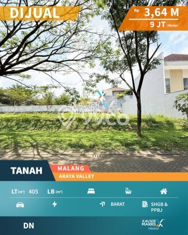 Dijual Tanah Lokasi Araya, Malang Seluas 405m2 Dijual Tanah Lokasi Araya, Malang Seluas 405m2