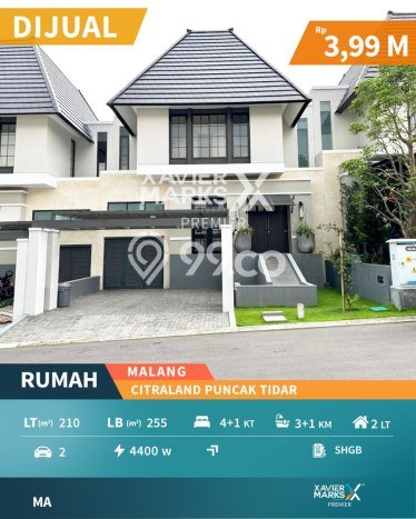 Dijual Rumah Mewah Megah Dengan View Eksklusif di Villa Puncak Tidar, Malang Dijual Rumah Mewah Megah Dengan View Eksklusif di Villa Puncak Tidar, Malang