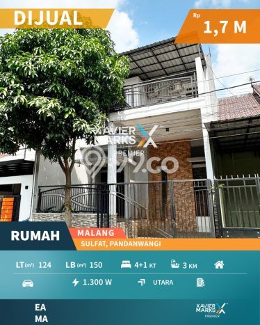 Dijual Hunian Rumah Nyaman 4 Kamar di Sulfat, Malang Dijual Hunian Rumah Nyaman 4 Kamar di Sulfat, Malang
