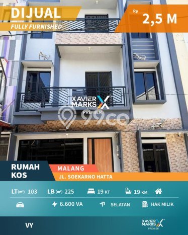Kost Dijual di Soekarno Hatta dengan 19 KT dan Luas 255m2 Kost Dijual di Soekarno Hatta dengan 19 KT dan Luas 255m2