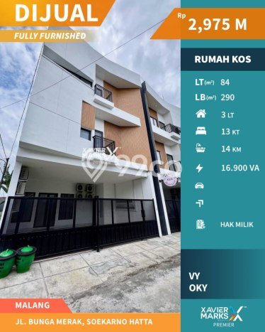 Rumah Kost untuk Dijual di Soekarno Hatta Punya 13 Kamar Rumah Kost untuk Dijual di Soekarno Hatta Punya 13 Kamar