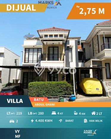 Vila Kawasan , Luas 219m2m², Area Premium Vila Kawasan , Luas 219m2m², Area Premium