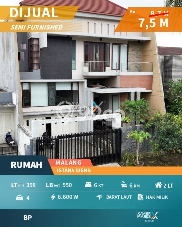 Rumah Elit LB 550m2 Siap Pakai Desain Elegan di Dieng Tidar, Malang Rumah Elit LB 550m2 Siap Pakai Desain Elegan di Dieng Tidar, Malang