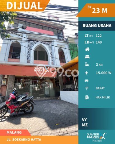 Unit Komersial Dijual di Malang LT 122m2 & LB 140m2 Unit Komersial Dijual di Malang LT 122m2 & LB 140m2