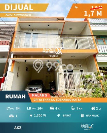 Dijual Hunian Rumah Nyaman 4 KT di Soekarno Hatta, Malang Dijual Hunian Rumah Nyaman 4 KT di Soekarno Hatta, Malang