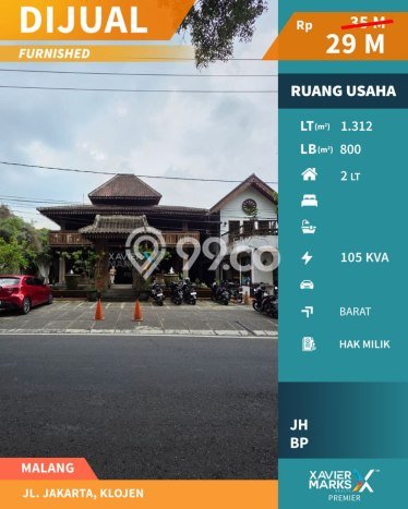 Lokasi Strategis! Dijual Komersial Bisnis di Klojen, Malang Kondisi Baik Lokasi Strategis! Dijual Komersial Bisnis di Klojen, Malang Kondisi Baik