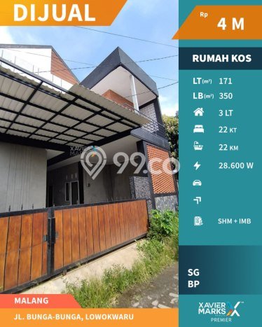 Kost Dijual Lokasi Strategis Soekarno Hatta Malang 22 Kamar Tidur Kost Dijual Lokasi Strategis Soekarno Hatta Malang 22 Kamar Tidur