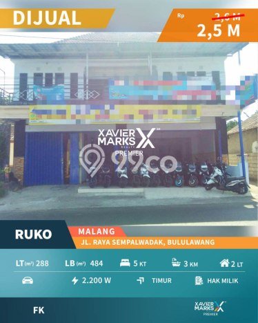Ruko Dijual di Bululawang Malang dengan LB 484m2 Ruko Dijual di Bululawang Malang dengan LB 484m2