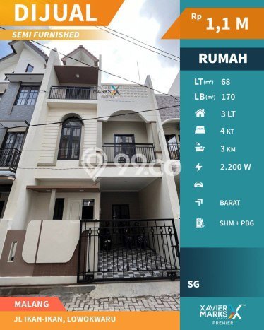 Dijual Rumah Strategis Bagus Punya 4 KT di Blimbing Malang SHM Dijual Rumah Strategis Bagus Punya 4 KT di Blimbing Malang SHM