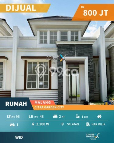 Rumah Strategis Minimalis Lb 46m2 di Kedungkandang, Malang Rumah Strategis Minimalis Lb 46m2 di Kedungkandang, Malang